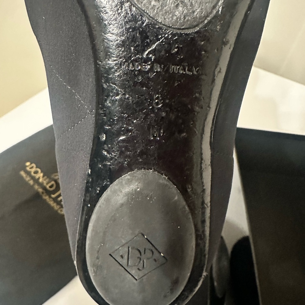 Couture Donald J. Pliner Black Authentic Leather Flats Size 8 - Picture 8 of 8